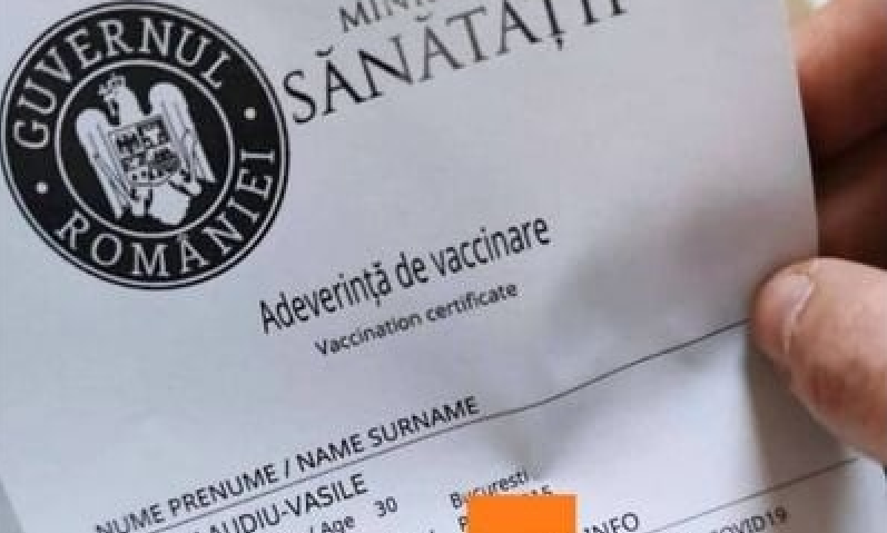 CERT-RO atrage atenţia asupra unei campanii cu oferte de falsificare a adeverinţei de vaccinare
