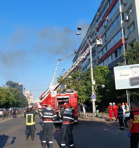Incendiu in centrul Capitalei