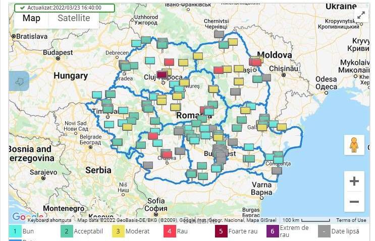 ANM monitorizează zilnic circulaţia aerului şi concentraţiile de monoxid de carbon de deasupra României