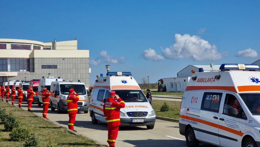 DSU: 11 ambulanțe – 9 din dotarea Serviciilor de Ambulanță și 2 SMURD au fost donate pentru Ucraina