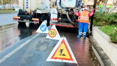 Curăţenia de pe bd. Iuliu Maniu – suspendată din cauza temperaturilor scăzute