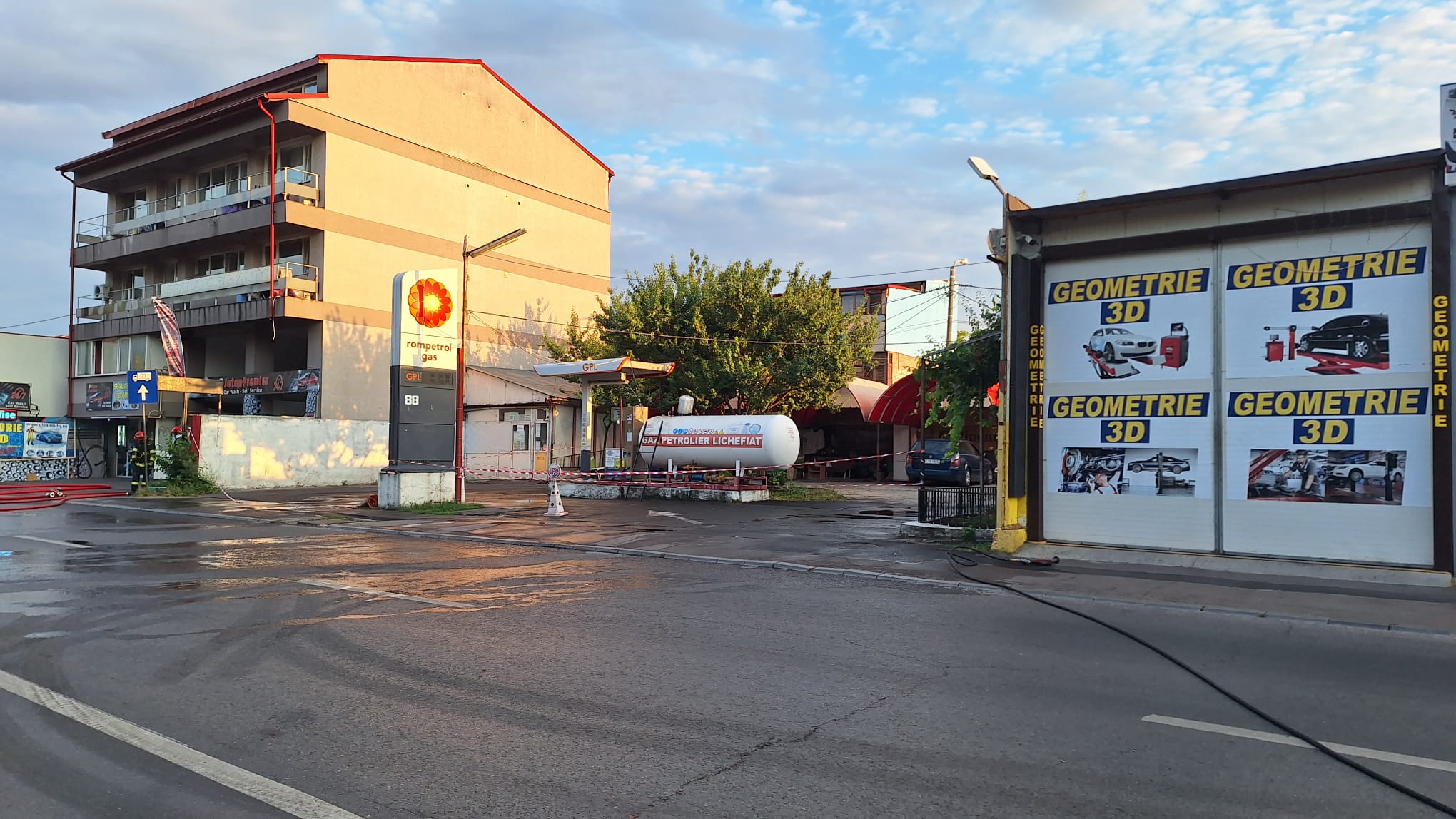 Scăpări de gaze la un robinet de la o stație GPL pe bulevardul Energeticienilor