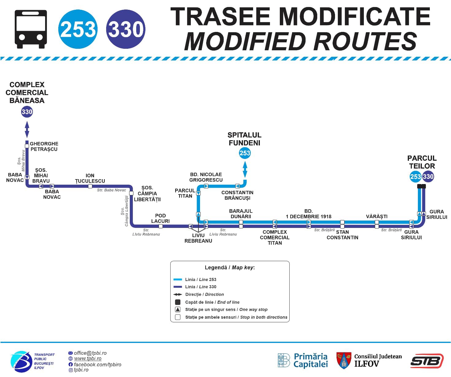 Autobuzele 330 şi 253 vor circula şi pe Strada Brăţării din Sectorul 3