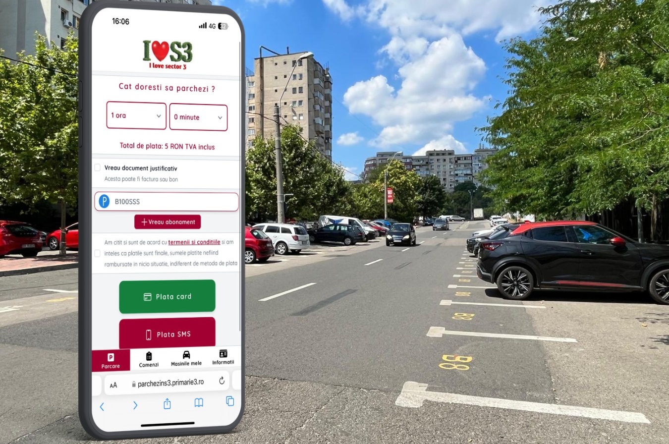 Cum se plătește parcarea în Sectorul 3?