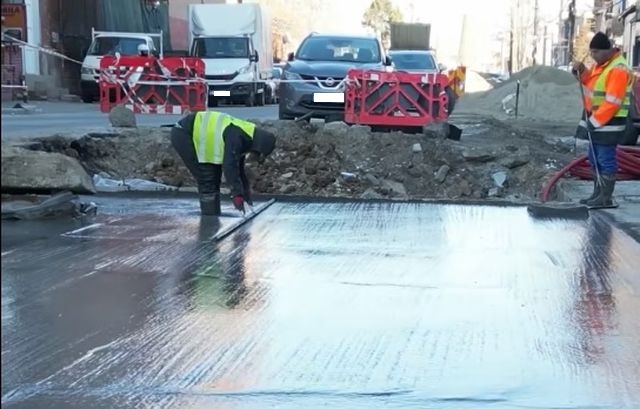 Șantier în zona Obor