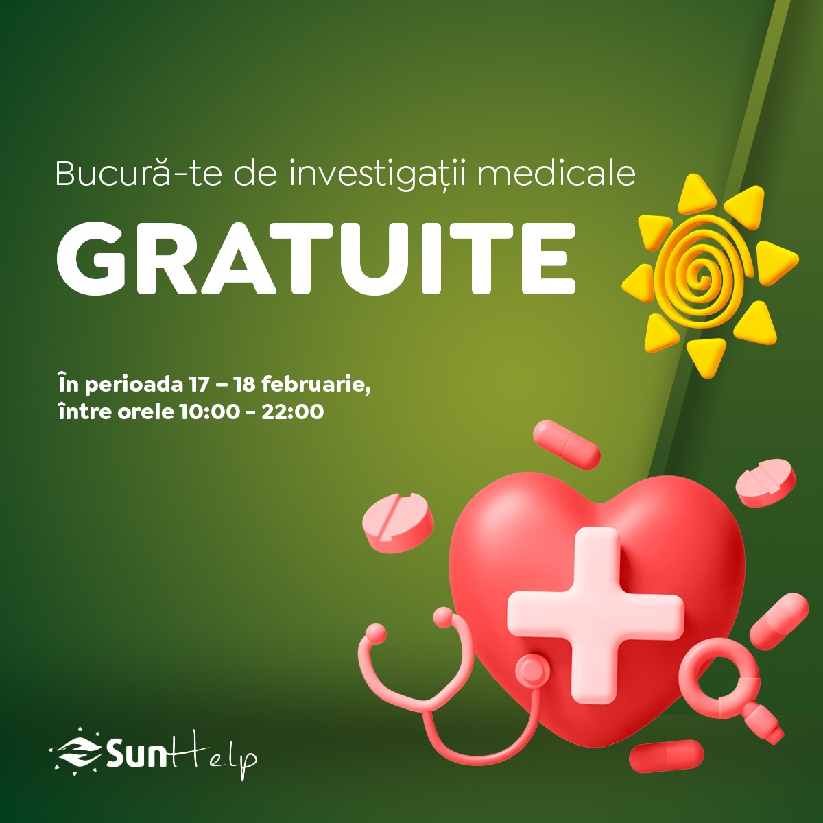 Investigații medicale gratuite, la Sun Plaza!