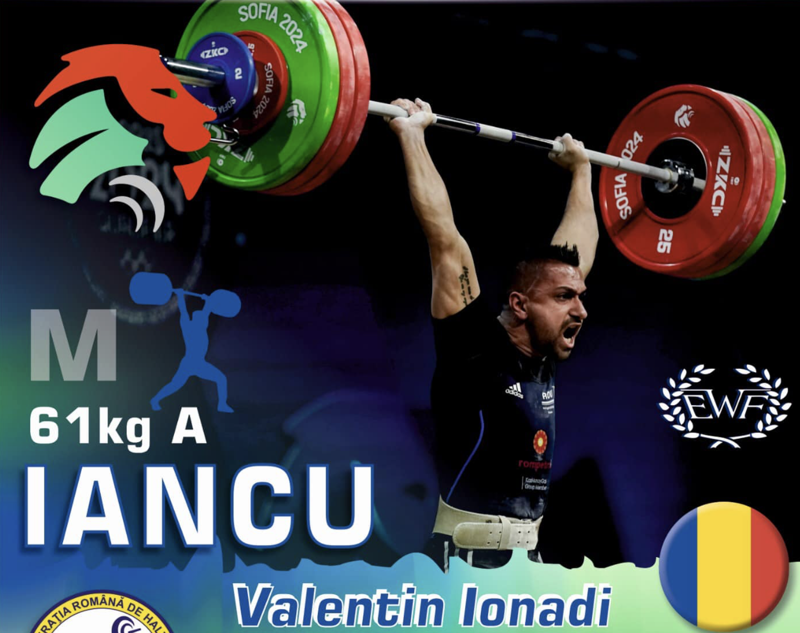 Valentin Iancu, medaliat cu argint la Campionatele Europene de haltere de la Sofia