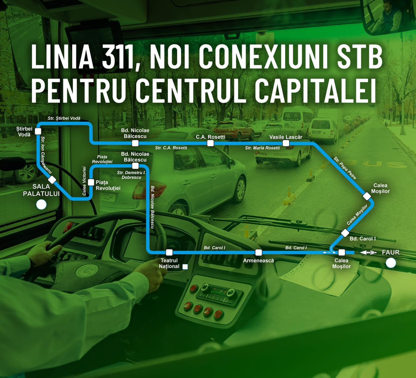 Autobuzele liniei 311 vor asigura o legătură directă între cartierul Titan şi Sala Palatului