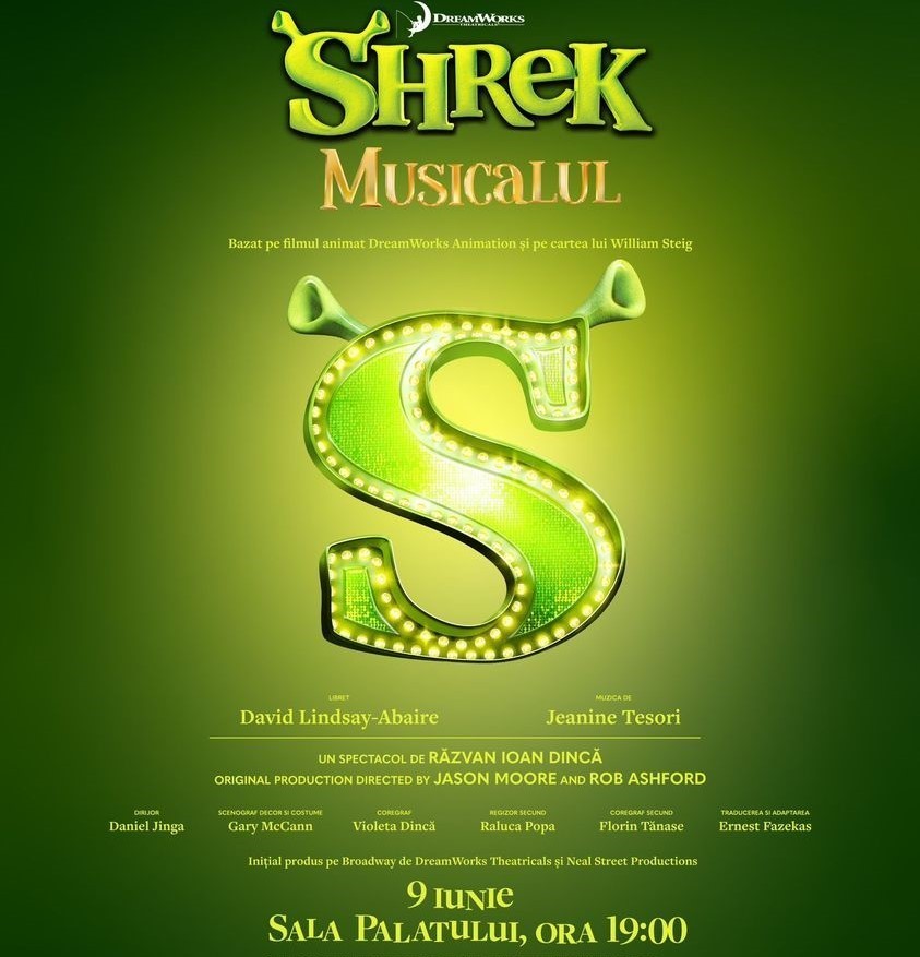 ONB: Premiera spectacolului ”Shrek, Musicalul” va avea loc în luna iunie, la Sala Palatului
