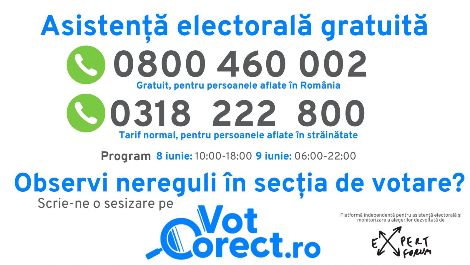 Expert Forum lansează un call center pentru asistență electorală