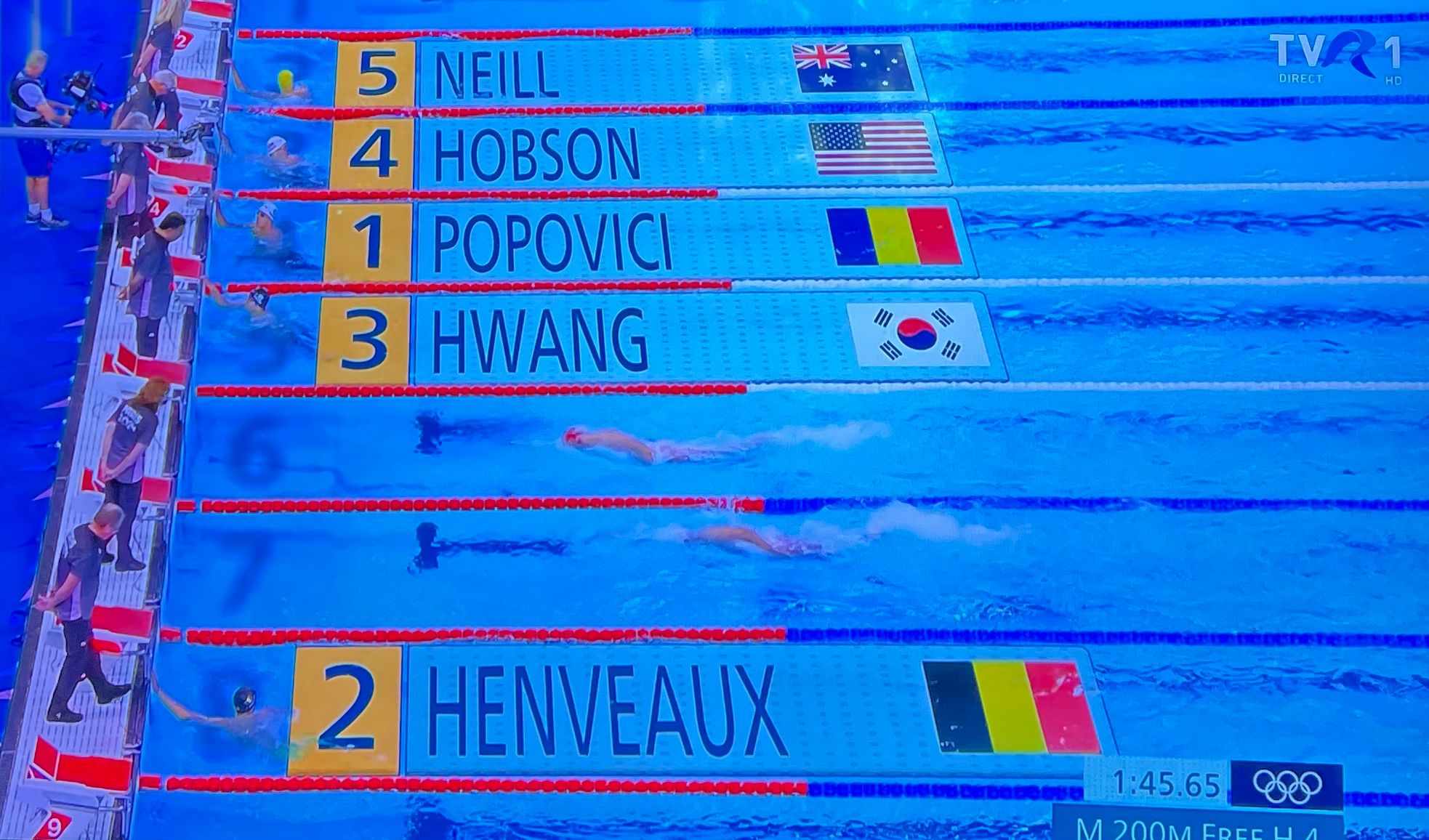 JO 2024-nataţie: David Popovici, calificat în semifinale la 200 metri liber