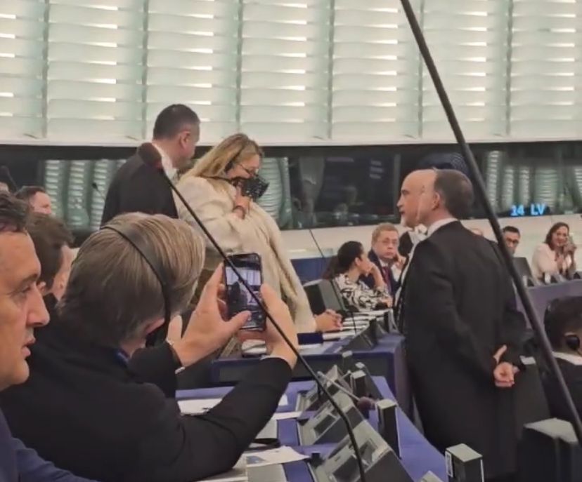 Eurodeputata Diana Şoşoacă a fost evacuată din sala de plen a Parlamentului European