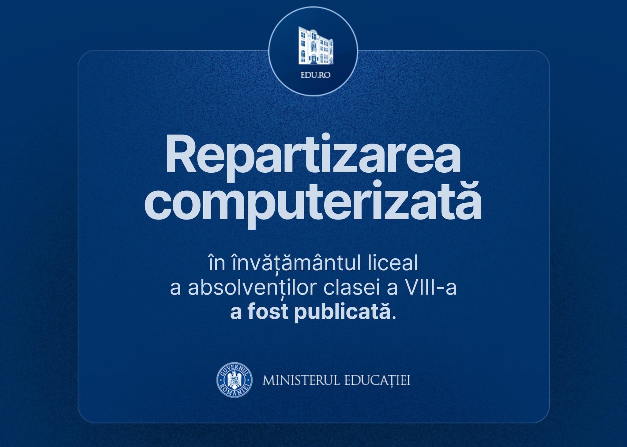 Evaluare Națională 2024: Au fost publicate rezultatele la repartizarea computerizată