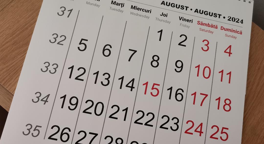 O nouă minivacanță în luna august!