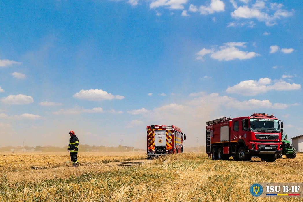 UPDATE: Incendiu de vegetație în Chiajna