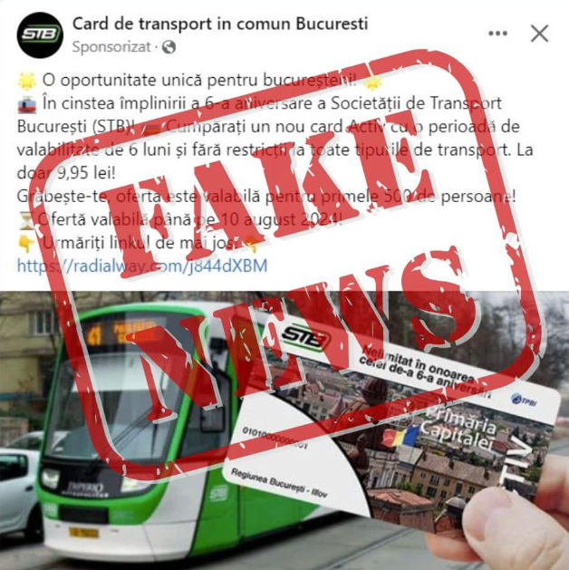 STB avertizează asupra unui mesaj fals cu referire la serviciul de transport public din București
