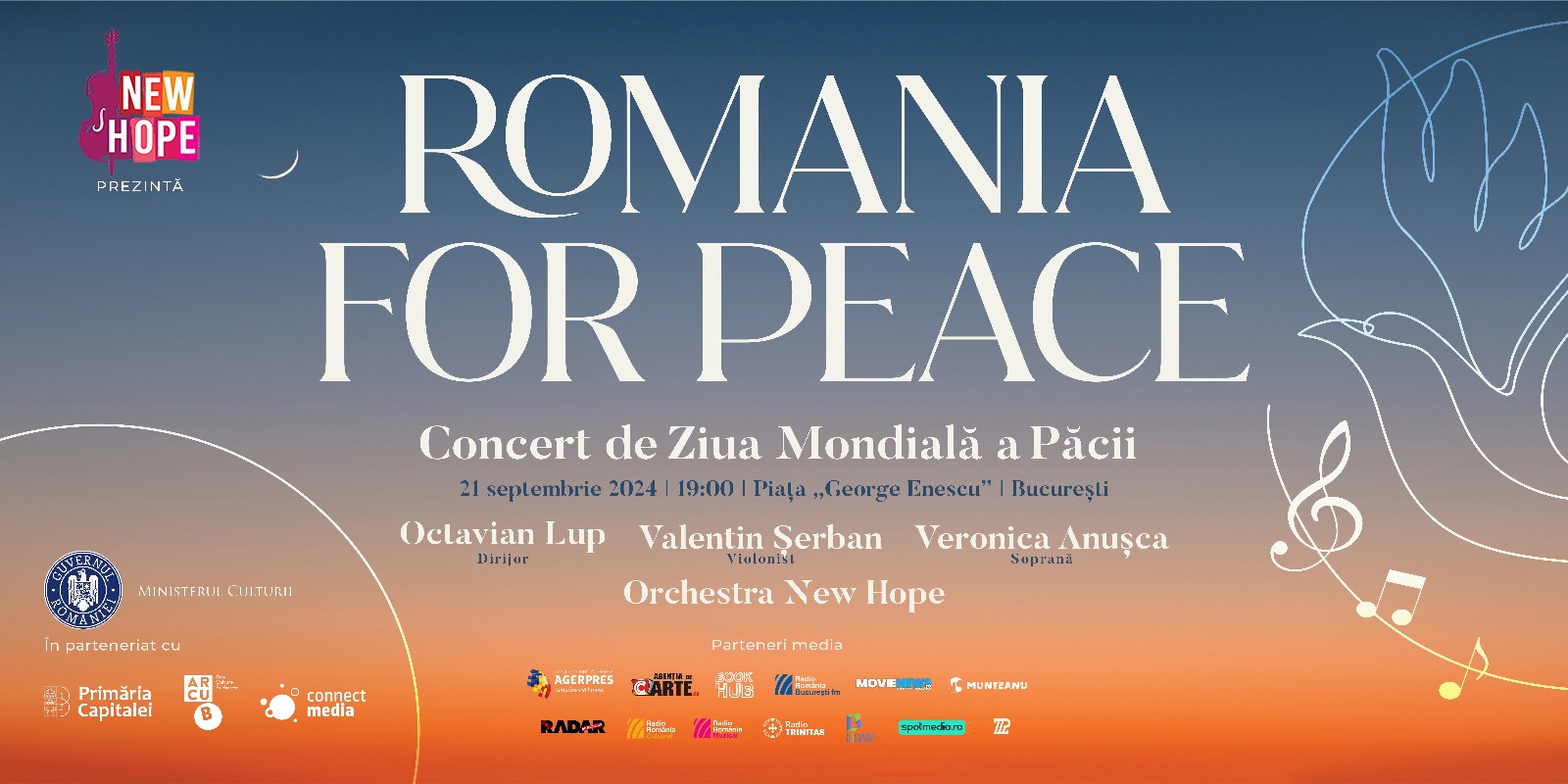 Orchestra New Hope cântă pentru pace, la Bucureşti