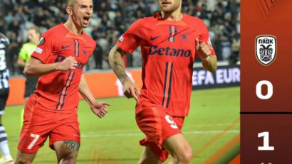 PAOK – FCSB: victorie “senzațională” pentru campioana României în doar 10 oameni la Salonic!