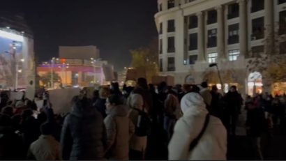 Protest în faţa sediului Guvernului împotriva pensiilor speciale