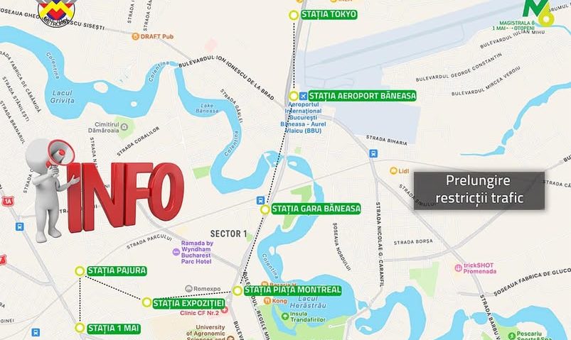 METROREX: Restricții de trafic prelungite pe perioada nedefinita, pe magistrala M6 de metrou