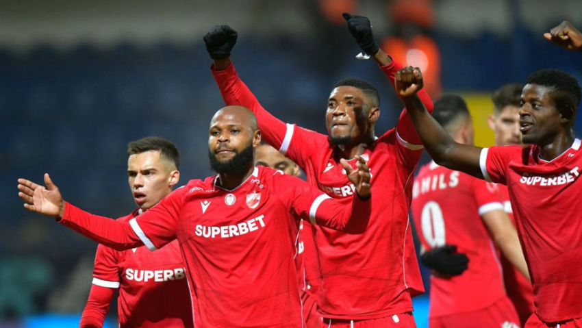 Hakim Abdallah a revenit cu „poftă de fotbal” în Superligă și bifează o dublă în tricoul celor de la Dinamo București: „câinii roșii” trec de Unirea Slobozia și sar peste FCSB în clasament