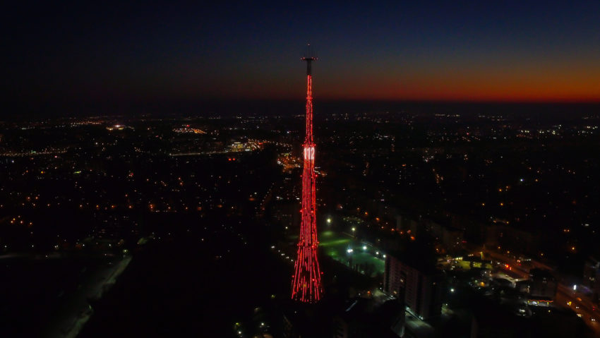 Clădiri emblematice, iluminate în roșu, de Ziua Europeană 112!