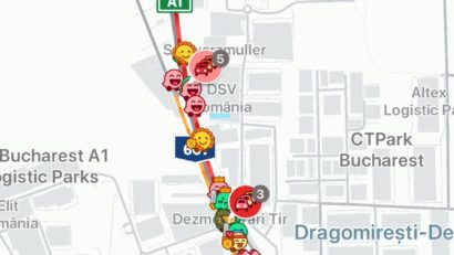 Accident pe A1. Trafic îngreunat în dreptul localităților Chiajna și Ciorogârla