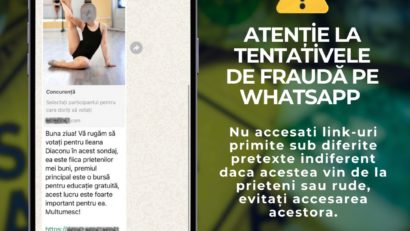 DNSC atenţionează asupra tentativelor de fraudă propagate pe WhatsApp