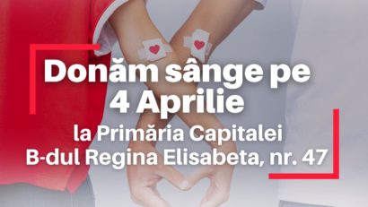 Bucureștenii pot dona sânge, vineri, la Primăria Capitalei
