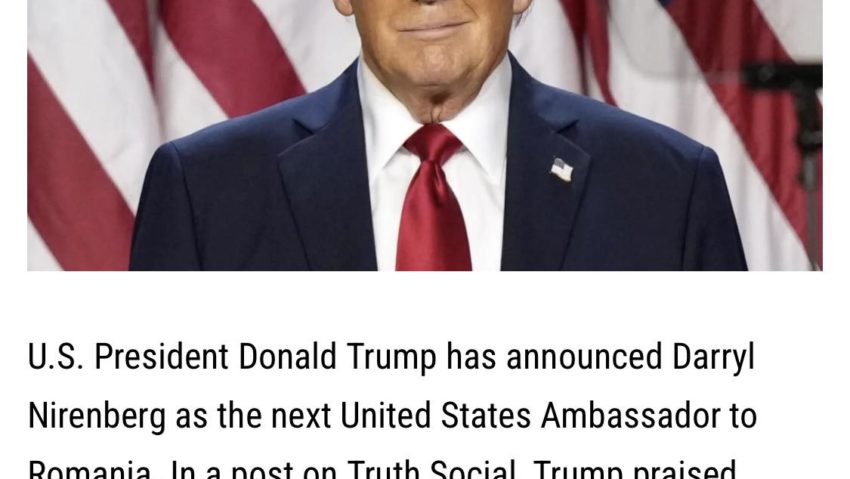 Darryl Nirenberg – viitorul ambasador al SUA la Bucureşti
