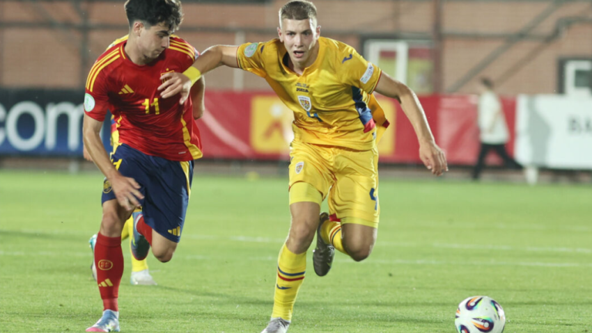 Campionatul European U19: România – Spania, 1-3. Elevii lui Ion Marin au ratat șansa de a rămâne pe primul loc în grupă