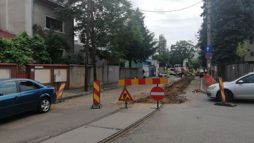 Liniile de tramvai din zona Expoziției și străzile adiacente, în reabilitare! Probleme mari pentru traficul din zona Chibrit