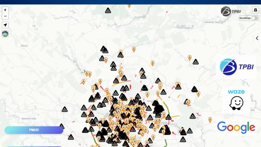 TPBI: Bucurestenii pot afla situația ambuteiajelor din București și Ilfov – direct pe platforma interactiva: maps.mo-bi.ro