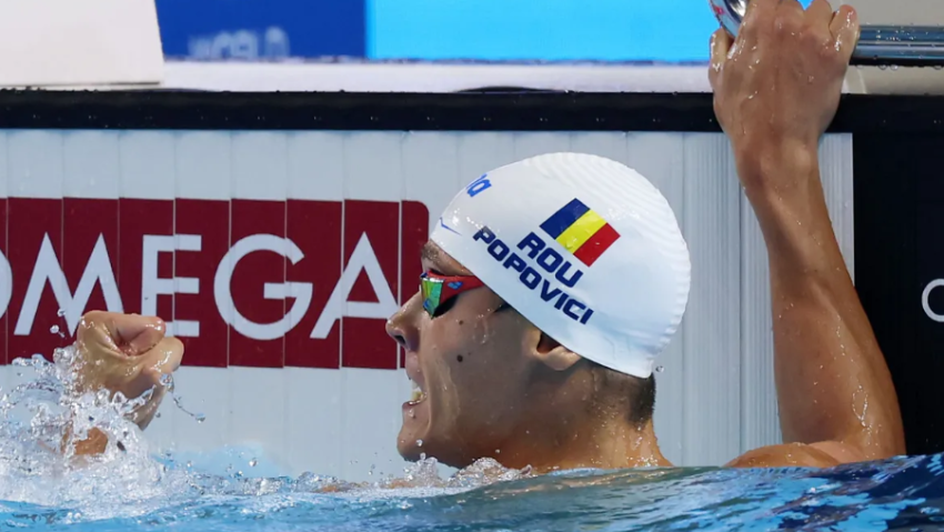 David Popovici este campion mondial în proba de 100 de metri liber: înotătorul român intră în istoria Campionatelor Mondiale de Natație