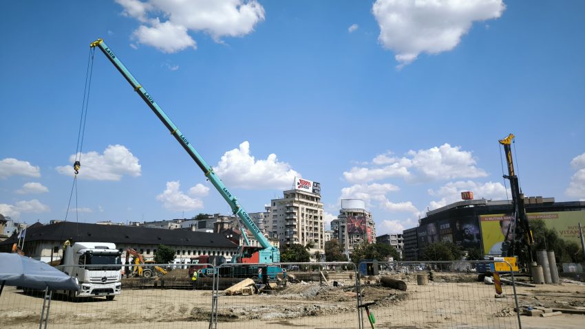 Lucrările la planşeul Unirii au ajuns la 25%