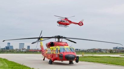 Români răniți într-un accident rutier produs în Bulgaria, în zona localitatății Veliko Târnovo, transferaţi de urgenţă în România cu un elicopter Black Hawk