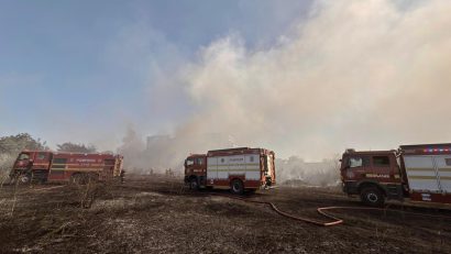 ISUBIF: Incendiu de vegetaţie pe strada Piscul Crăsani; a fost emis mesaj RO-ALERT