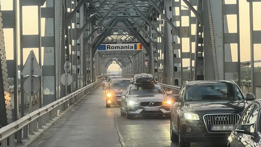 Trafic aglomerat pe DN5, la ieșirea din țară prin Giurgiu – Ruse