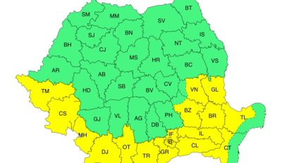 Marți, COD GALBEN de cãldurã, in intervalul 12:00 -21:00