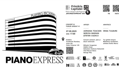 Concert și tur ghidat la Academia Română, în cadrul proiectului Piano Express
