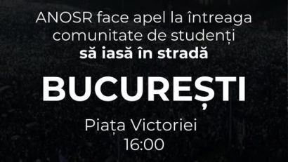 ANOSR face apel la studenţi să protesteze pe 29 septembrie