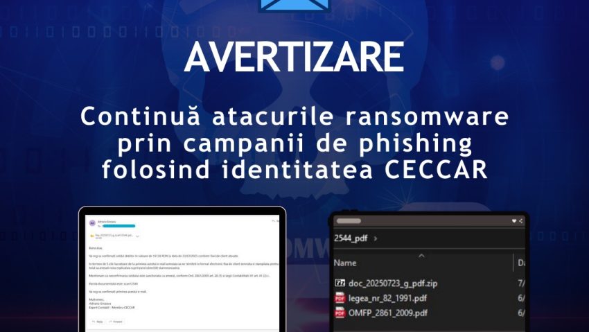 DNSC avertizează asupra unei campanii de phishing prin emailuri false