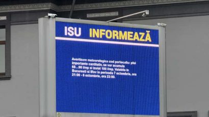 Cod roșu de ploi torențiale în București și cinci județe. ISU transmite recomandări pentru siguranța populației