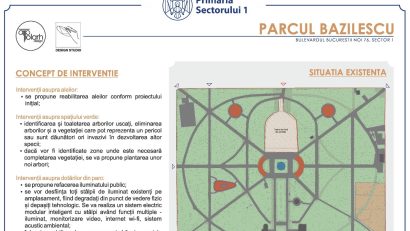 Consultările publice pentru reabilitarea parcurilor Ion I.C. Brătianu și Bazilescu se mută, din cauza vremii, în clădirea administrativă din Piața Amzei