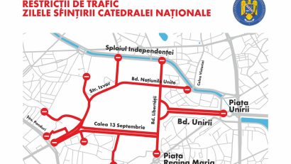 25–31 octombrie, Zilele Sfințirii Catedralei Naționale. Vor fi restricții de circulație în Capitală