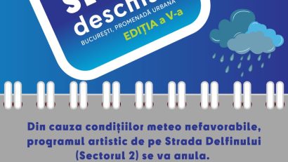 Vremea rea anulează programul Străzi Deschise de pe Strada Delfinului!