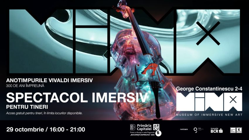 „Anotimpurile Vivaldi Imersiv – 300 de ani Împreună” – o experiență imersivă se lansează la MINA în parteneriat cu ARCUB