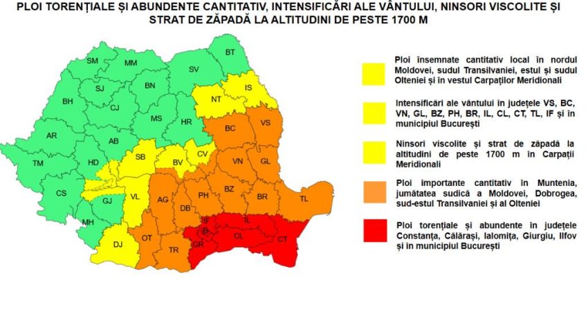 DSU- Măsuri dispuse preventiv în contextul avertizărilor emise de ANM