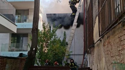 ISUBIF- Incendiu produs la o casa, pe Intrarea Mieilor, sectorul 2