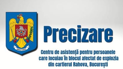 ISU B-IF coordoneaza un centru de asistență pentru persoanele care locuiau in blocul afectat de explozie in incinta Liceului Dimitrie Bolintineanu